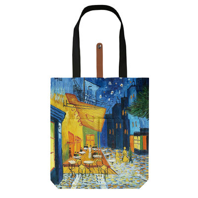 Customize Polyester Foldable Oil Painting Tote Bags Reusable Shopping Bag For Groceries Shoulder Bags