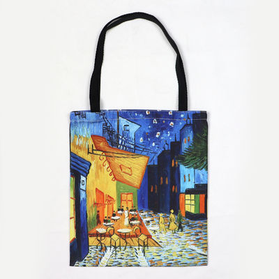 Customized Oil Painting Canvas Tote Bag Retro Art Fashion Travel Bag Women Leisure Eco Shopping High Quality Foldable Handbag