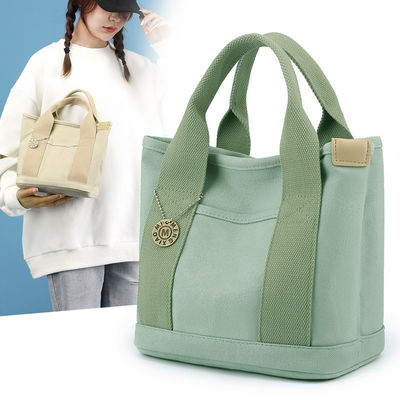 Women Canvas Shoulder Bag Small Cotton Canvas Handbag Casual Tote Female Eco Crossbody Bag Vintage Messenger Bags