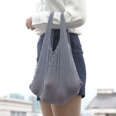 Magic Expansion Fold Pleated Flexible Stretch Mini Bag Large Capacity Bubble Elastic Paddy Portable Shopping Handbag Tote
