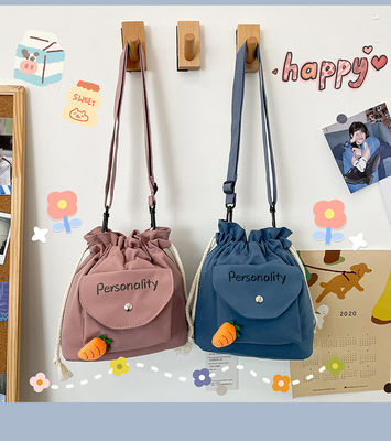 Cartoon Canvas Handbags Women's Shoulder Bag  Bucket Cloth Bag Casual Crossbody bags