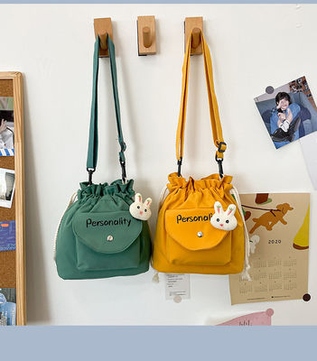 Cartoon Canvas Handbags Women's Shoulder Bag  Bucket Cloth Bag Casual Crossbody bags