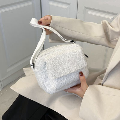 Cheapest New Plush Fabric Women's Shoulder Crossbody Bag Small Lambs Wool Fluffy Fur Winter Female Bag Designer Handbags