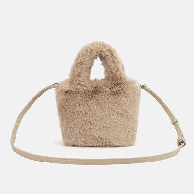 Fashion Winter Warm Plush Tote Bags For Women Shoulder Crossbody Bags Trend Designer Fluffy Faux Fur Handbags and Purses