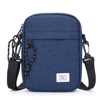 Fashion Men's Small Shoulder Bags Black Handbag Travel Wallet Mini Crossbody Bag Passport Clip Mobile Purse Strap Neck Pouch