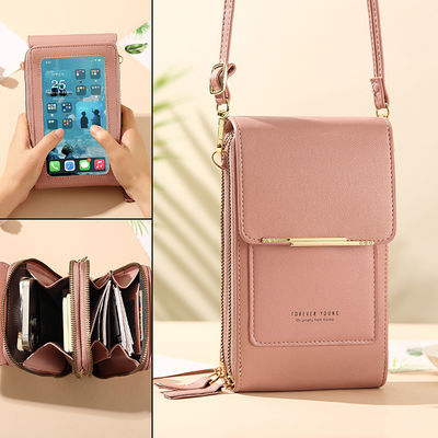 Mirror Touch Screen Mobile Phone Bag Wallet Card Case Female Shoulder Bag