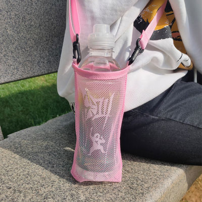 Hot Sale Water Bottle Mesh Cup Pouch Shoulder Carrier Mug Holder Bag Portable Mobile Phone Carry Bag For Outdoor Sports Camping