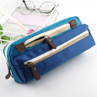 Canvas Pencil Case School Pencil Bag For Students Simple Candy Color Large-capacity Pencil Cases Stationery Cosmetic Bag