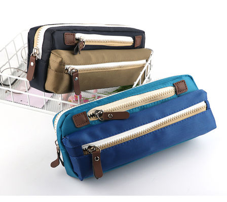 Canvas Pencil Case School Pencil Bag For Students Simple Candy Color Large-capacity Pencil Cases Stationery Cosmetic Bag