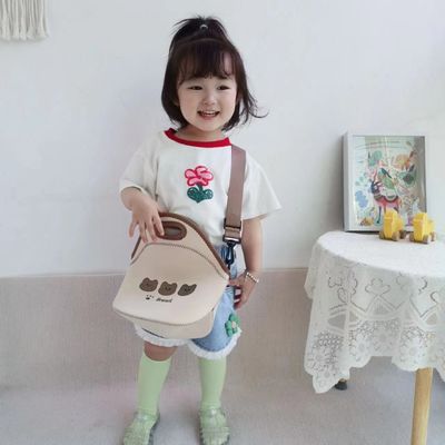 Cartoon Stroller Pattern Medium Shoulder Mommy Maternity Bag Waterproof Mother Bag