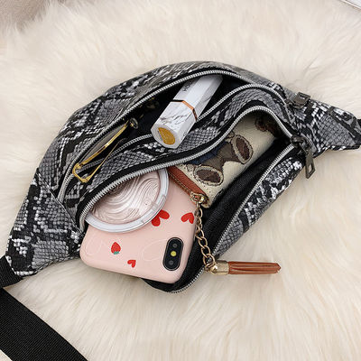 Serpentine Waist Bag Women Fashion Fanny Pack PU Hip Bum Bag Ladies Belt Pouch Pocket Purse for Phone Card