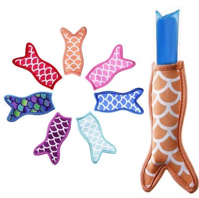 Customize Popsicle Bags Freezer Ice Pop Sleeves Neoprene Anti freezing Ice Pop Holders Fish Pattern Keep Cooler