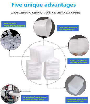 White EPE Buffer Bags Shockproof EPE Foam Pouch 8*10cm