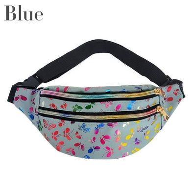2022 Printed Waist Bag Women Fanny Pack Colorful Travel Kids Cartoon Belt`s Bag Festival Mobile Phone Pouch Purse