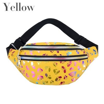 2022 Printed Waist Bag Women Fanny Pack Colorful Travel Kids Cartoon Belt`s Bag Festival Mobile Phone Pouch Purse