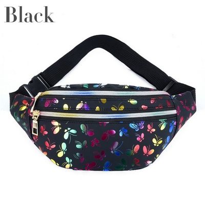 2022 Printed Waist Bag Women Fanny Pack Colorful Travel Kids Cartoon Belt`s Bag Festival Mobile Phone Pouch Purse