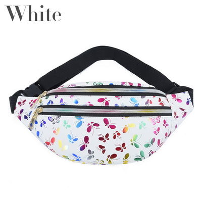 2022 Printed Waist Bag Women Fanny Pack Colorful Travel Kids Cartoon Belt`s Bag Festival Mobile Phone Pouch Purse