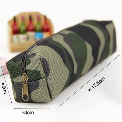 Factory Customized  Camouflage Pencil Case Canvas Pencil Bag School Supplies Stationery Box Drawing package Cosmetic Pouch