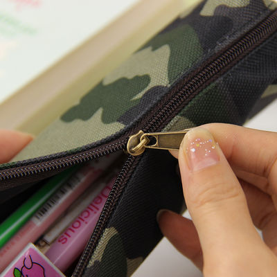 Factory Customized  Camouflage Pencil Case Canvas Pencil Bag School Supplies Stationery Box Drawing package Cosmetic Pouch