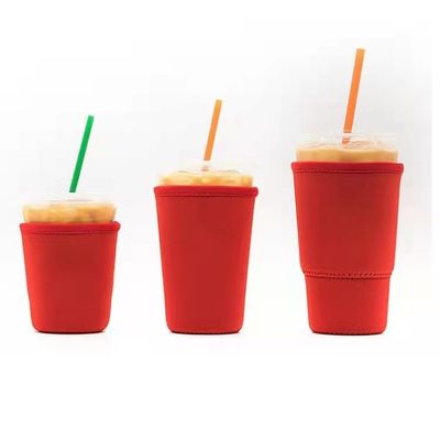 Factory price reusable  Anti-hot Neoprene cup  Sleeves Tumbler cup bottle holder RTS solid cup sleeve bottle cover holder