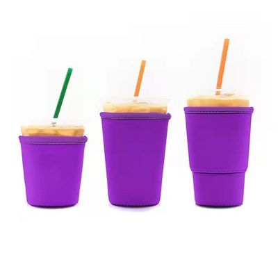 Factory price reusable  Anti-hot Neoprene cup  Sleeves Tumbler cup bottle holder RTS solid cup sleeve bottle cover holder