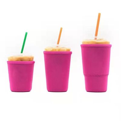 Factory price reusable  Anti-hot Neoprene cup  Sleeves Tumbler cup bottle holder RTS solid cup sleeve bottle cover holder