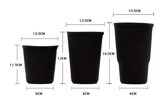 Factory price reusable  Anti-hot Neoprene cup  Sleeves Tumbler cup bottle holder RTS solid cup sleeve bottle cover holder