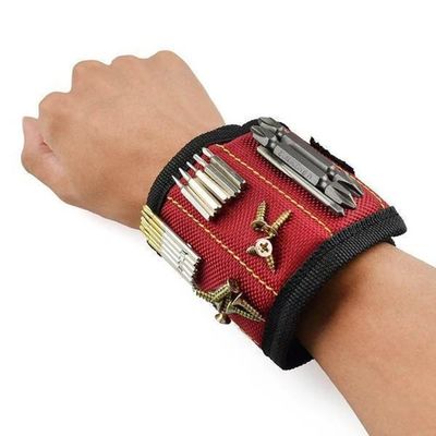 2021 Magnetic Wristband Portable Strong Electrician Wrist Tool Belt Screws Nails Drill Bits Storage Bracelet For Repair Tool