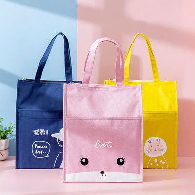 Custom Design Cartoon Review Bag Student Cloth Art Portable Study Bag Student Tutorial Bag Random Pattern