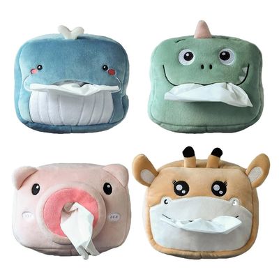 Wholesale Car Tissue Holder Creative Paper Napkin Case Soft Animals Tissue Box Napkin Holder Car Paper Boxes For Car Seat