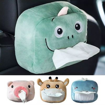 Wholesale Car Tissue Holder Creative Paper Napkin Case Soft Animals Tissue Box Napkin Holder Car Paper Boxes For Car Seat