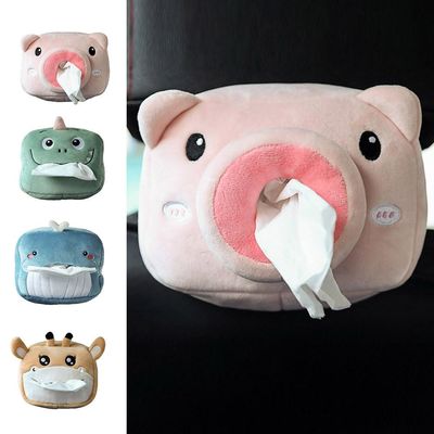 Wholesale Car Tissue Holder Creative Paper Napkin Case Soft Animals Tissue Box Napkin Holder Car Paper Boxes For Car Seat