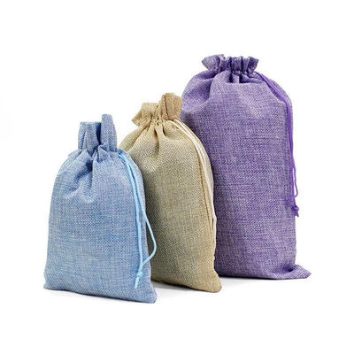 15*17cm Reusable Canvas Drawstring Bags Pocket For Gift Jewelry