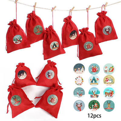 15*17cm Reusable Canvas Drawstring Bags Pocket For Gift Jewelry