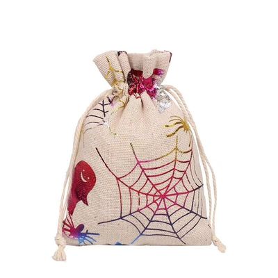 Breathable Drawstring Burlap Bags Jewelry Pouches Cotton Handy Sized