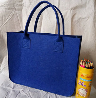 Wholesale eco promotional custom hand made polyester felt carry shopping tote gift bag woman