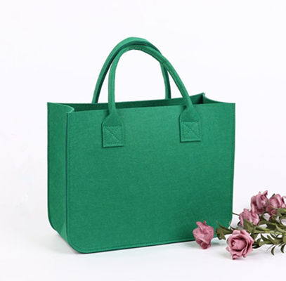 Wholesale eco promotional custom hand made polyester felt carry shopping tote gift bag woman