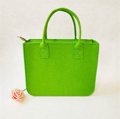 Wholesale eco promotional custom hand made polyester felt carry shopping tote gift bag woman