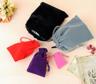 Eco Friendly Polyester Drawstring Sports Bag Small Velvet Bag For Gift Jewelry