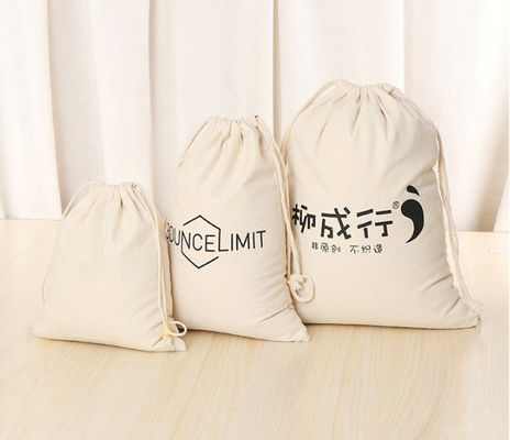 Customize Cotton Dust Bag Small Linen Drawstring Bag Canvas For Shoes Gift Present