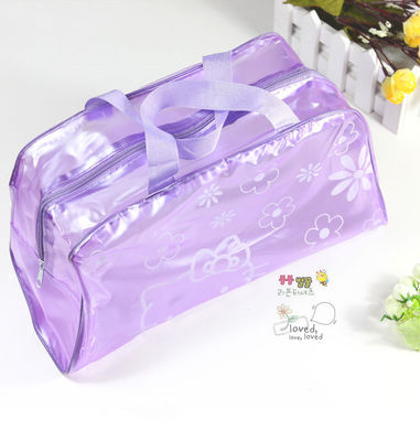 OEM Foldable PVC Cosmetic And Toiletry Bags Portable Makeup Bag With Zipper