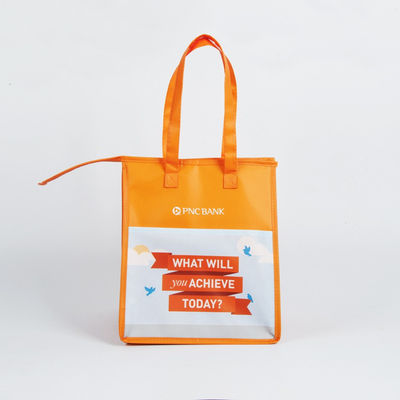 outdoor fitness thermal non woven  cooler bag reusable insulated non woven lunch tote thermal food delivery bag