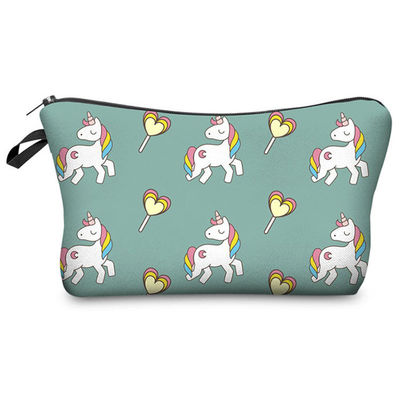 Custom Pencil Purse Makeup Cosmetic Bag Polyester Travel Toiletry Pouch Bag