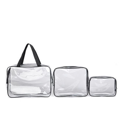 ODM PVC Cosmetic Bag Organizer Clear Toiletry Bag Set For Lady