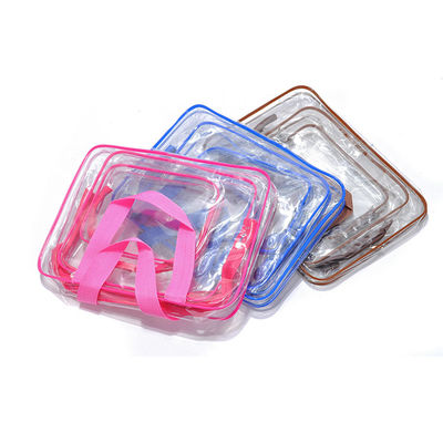 ODM PVC Cosmetic Bag Organizer Clear Toiletry Bag Set For Lady