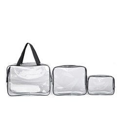 ODM PVC Cosmetic Bag Organizer Clear Toiletry Bag Set For Lady