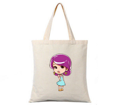 White Navy Eco Canvas Bags Shopping Tote Bag For School Kids