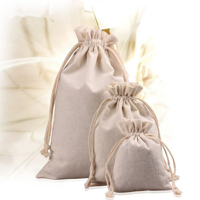 Customize Linen Mini Drawstring Bag Gift Pouch Jewelry Bag Cotton Pocket