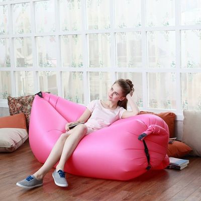 Custom Logo Inflatable Air Bed Sofa Lounger Couch Chair Bag Outdoor Camping Beach Inflatable Couch Sofa For Adult