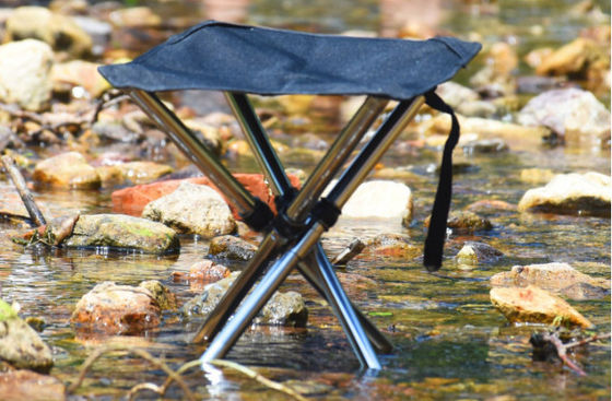 Fishing stool new stainless steel folding stool outdoor portable telescopic stool camping fishing chair